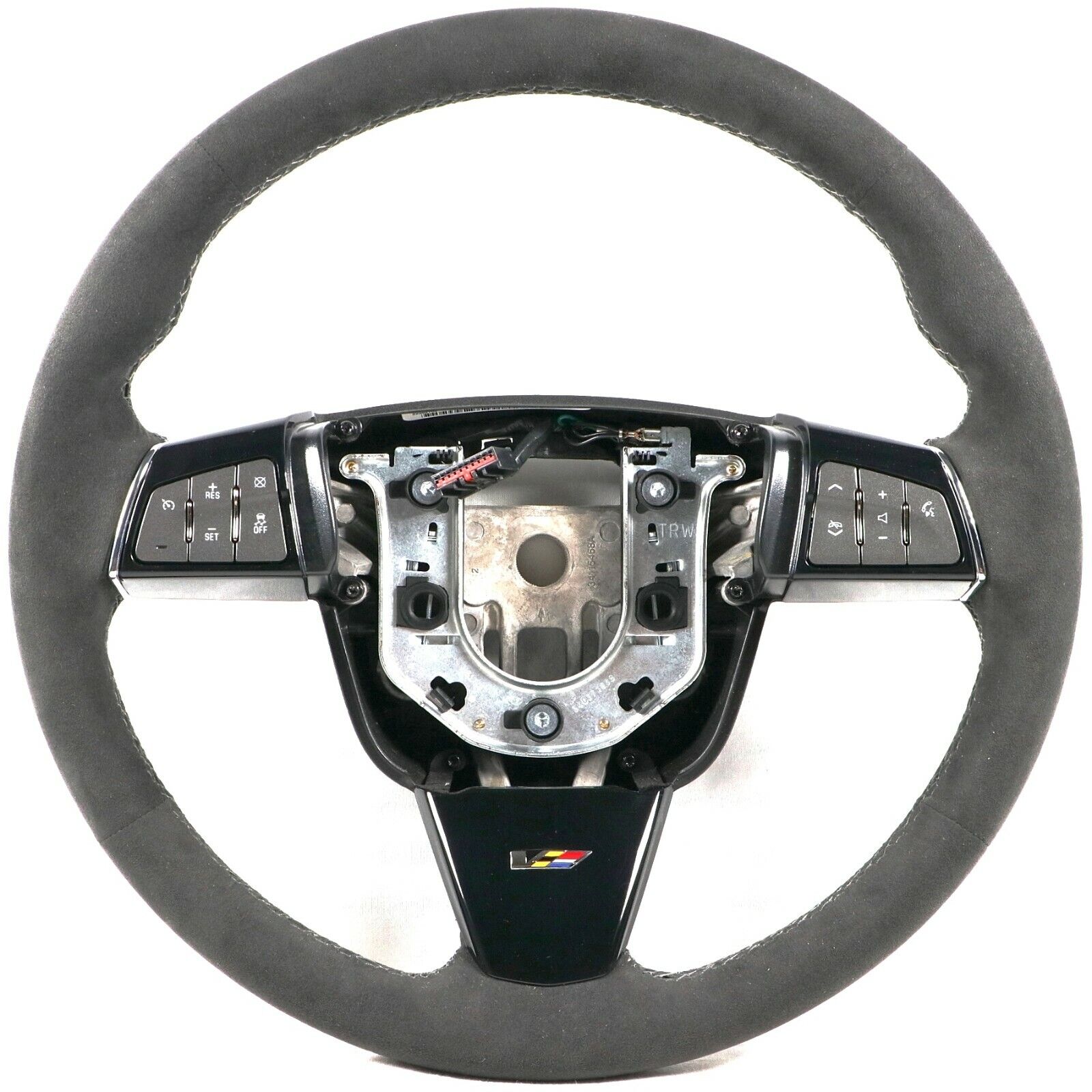 2009-2015 Cadillac CTS-V Steering Wheel Automatic Black Suede Black Stitching