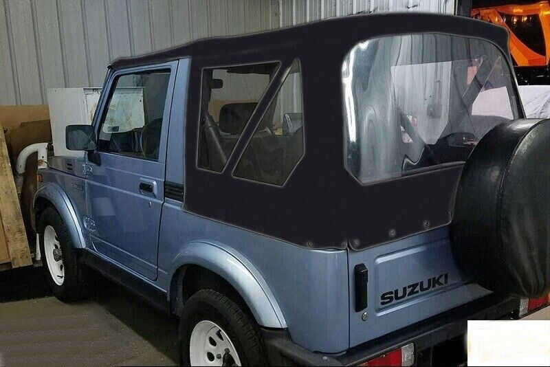 OEM Quality Suzuki Samurai Replacement Soft Top1986-1994  Clear Windows In Black