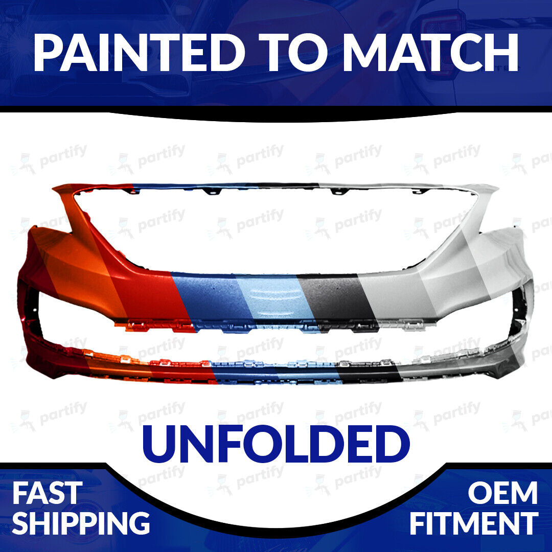 NEW Paint To Match Unfolded Front Bumper For 2015 2016 2017 Hyundai Sonata Sport