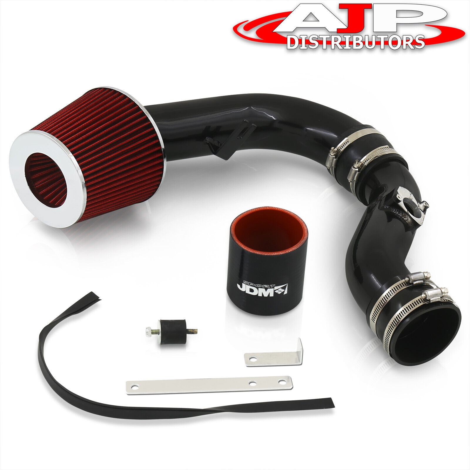 Black CAI Cold Air Induction Intake Piping System For 2002-2007 Impreza WRX STI