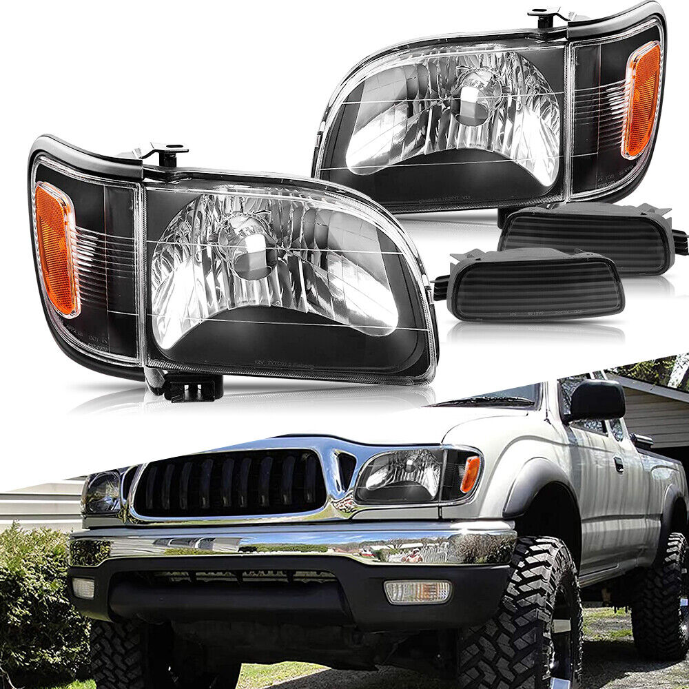 For 2001 2002 2003 2004 Toyota Tacoma Headlights w/LED Lights 2in1 Corner Signal