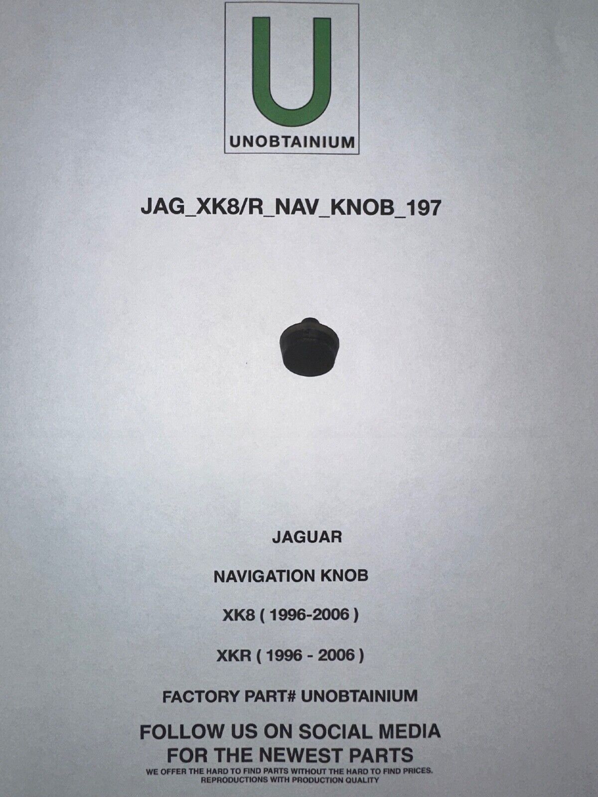 FITS/FOR JAGUAR XK8 XKR NAVIGATION KNOB