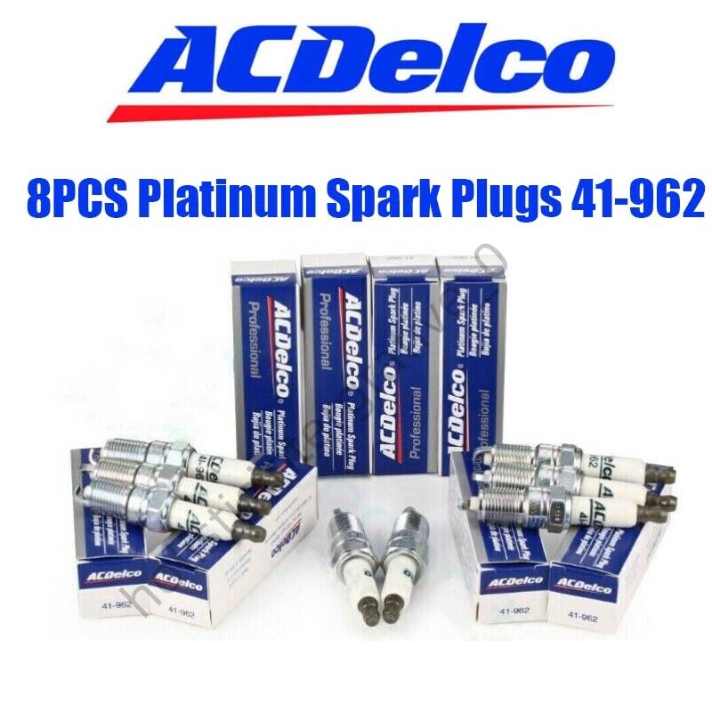 8Pcs 41-962 Platinum Spark Plugs For ACDelco GMC Sierra Chevy Silverado 19299585