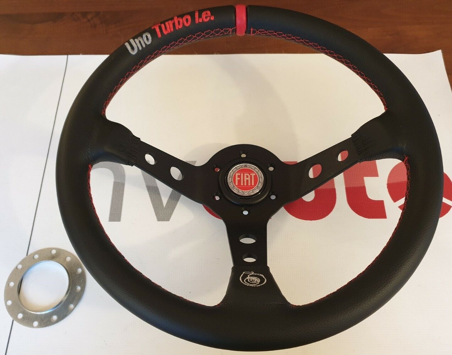 Sports steering wheel steering wheel leather steering wheel Fiat Uno Turbo MK1 & Racing 350 mm/90 mm