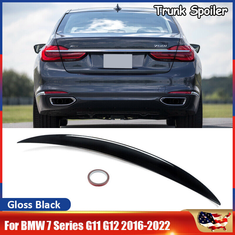Gloss Black Rear Spoiler Wing Lip For BMW 7 Series G11 G12 740i 745e 750i 16-22