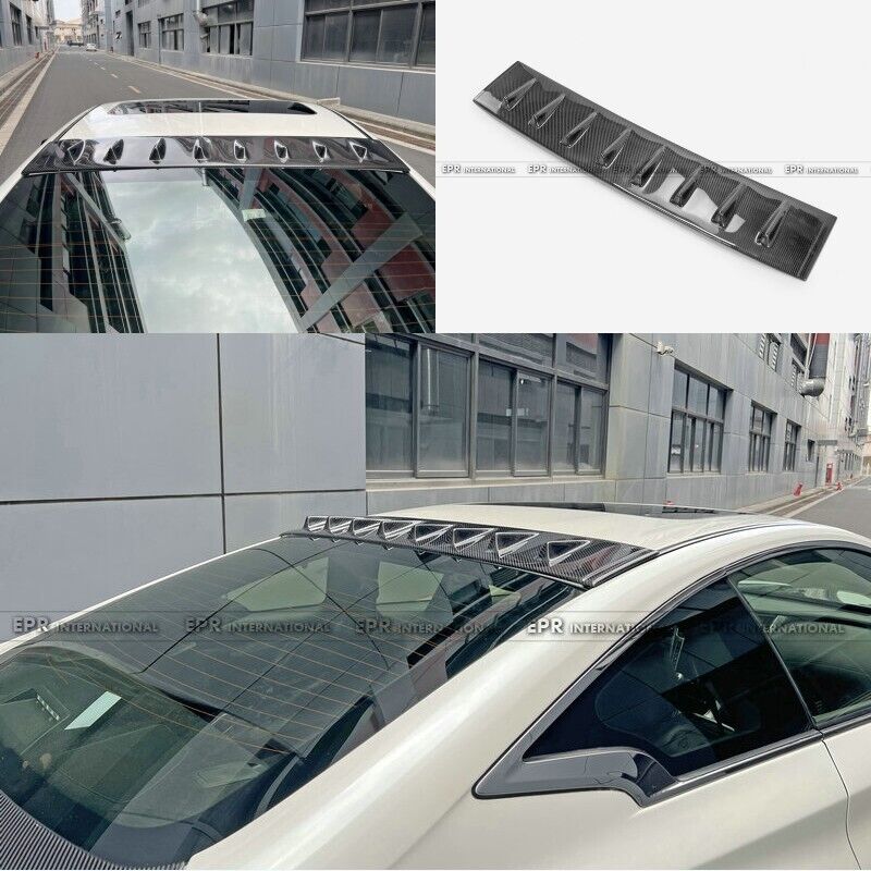 For Infiniti Q60 CV37 2017+ Rear Window Lip Roof Spoiler Stick Wing Carbon Fiber