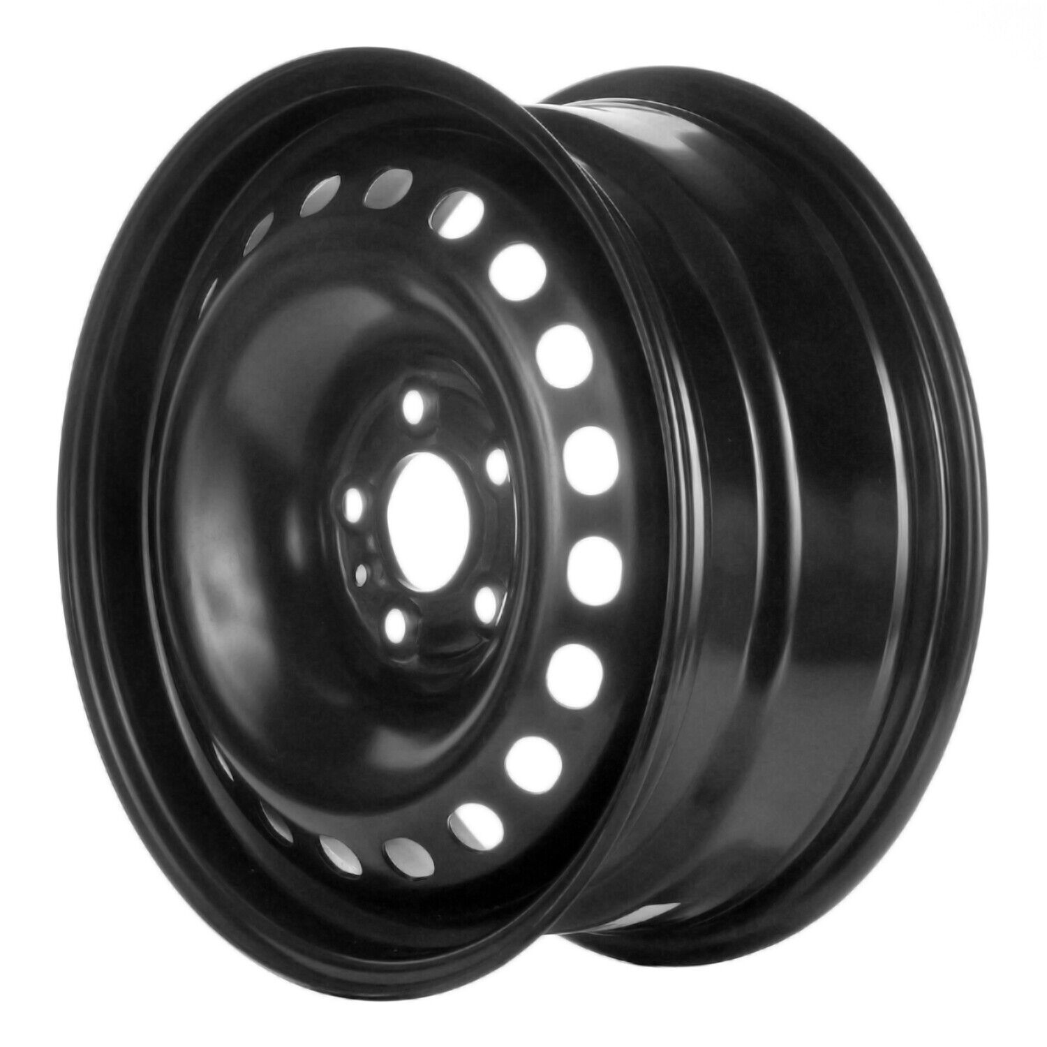 02443 Reconditioned OEM 16x7 Black Steel Wheel Fits 2013-16 Dodge Dart