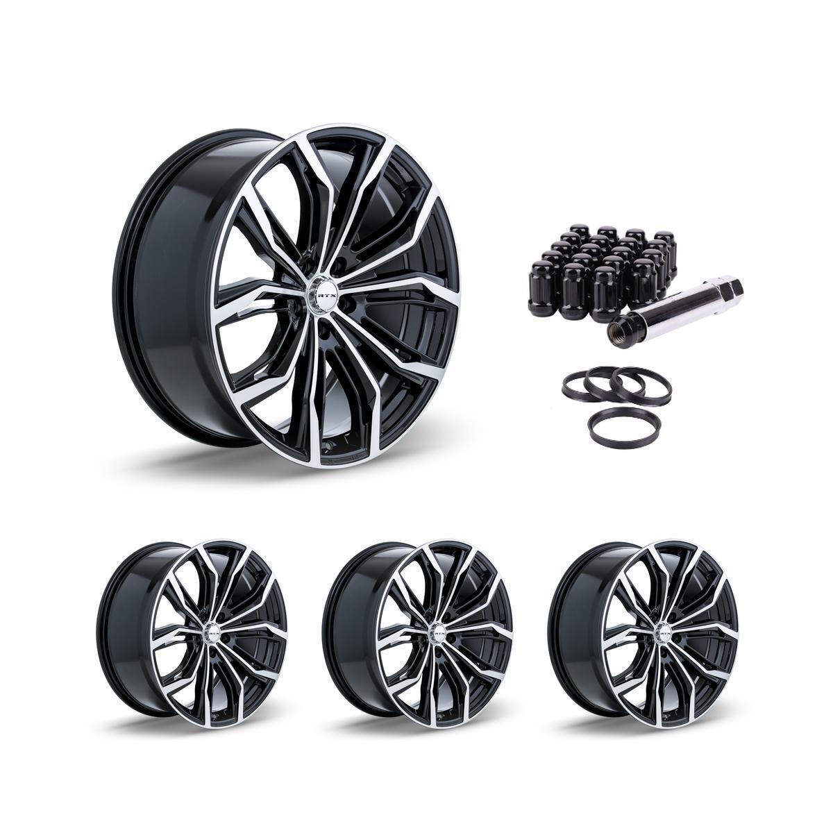 Wheel Rims Set with Black Lug Nuts Kit for 97-99 BMW 318ti P867273 17 inch