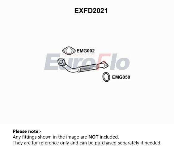 Exhaust Pipe fits FORD MONDEO 2.0D Front 00 to 07 EuroFlo 1197920 Quality New