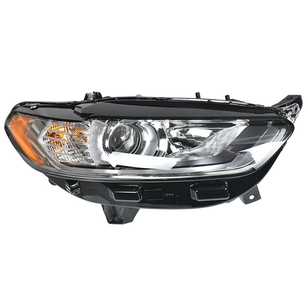 Right Headlight For 2013 2014-2016 Ford Fusion Halogen Chrome Housing Clear Lens