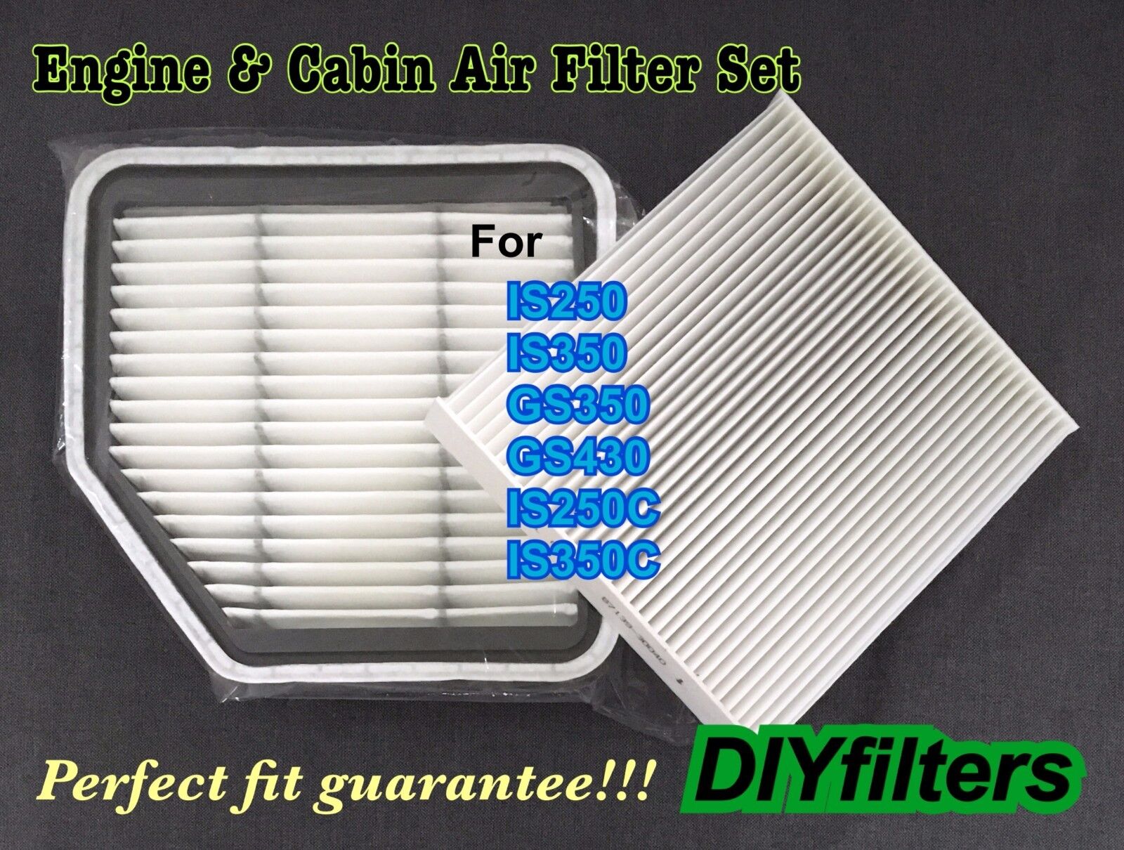 Engine & Cabin Air Filter For Lexus IS250 IS350 GS350 GS430 IS250C IS350C