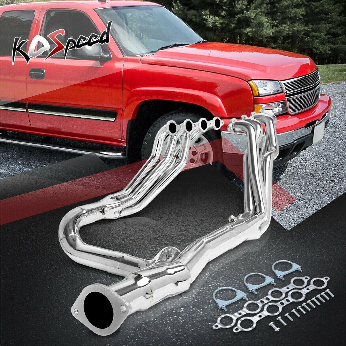 Stainless Steel Exhaust Header Manifold for 99-06 Tahoe/Yukon 4.8L/5.3L/6.0L V8
