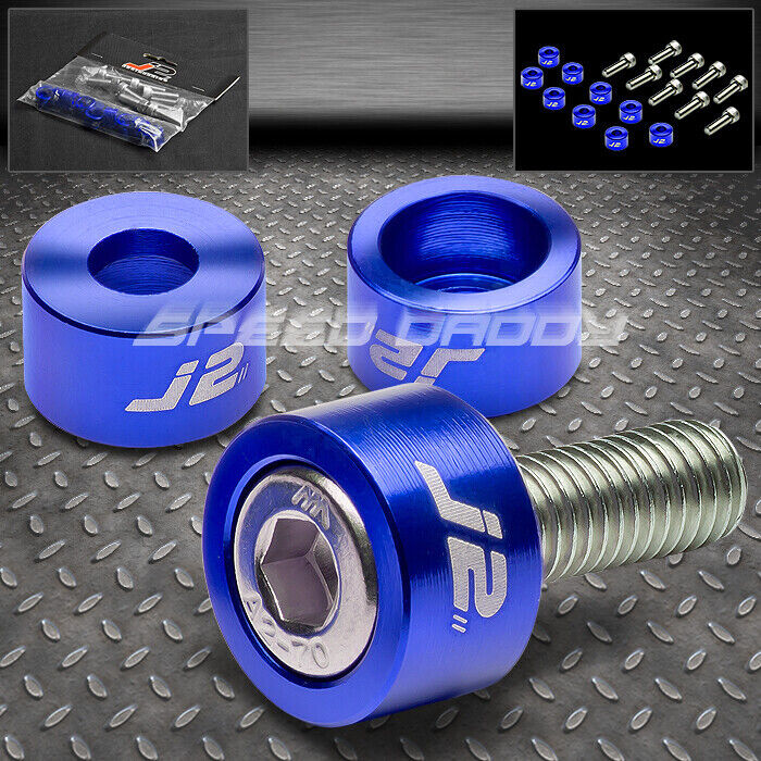 J2 ALUMINUM JDM HEADER MANIFOLD CUP WASHER+BOLT KIT FOR ACCORD PRELUDE BB BLUE