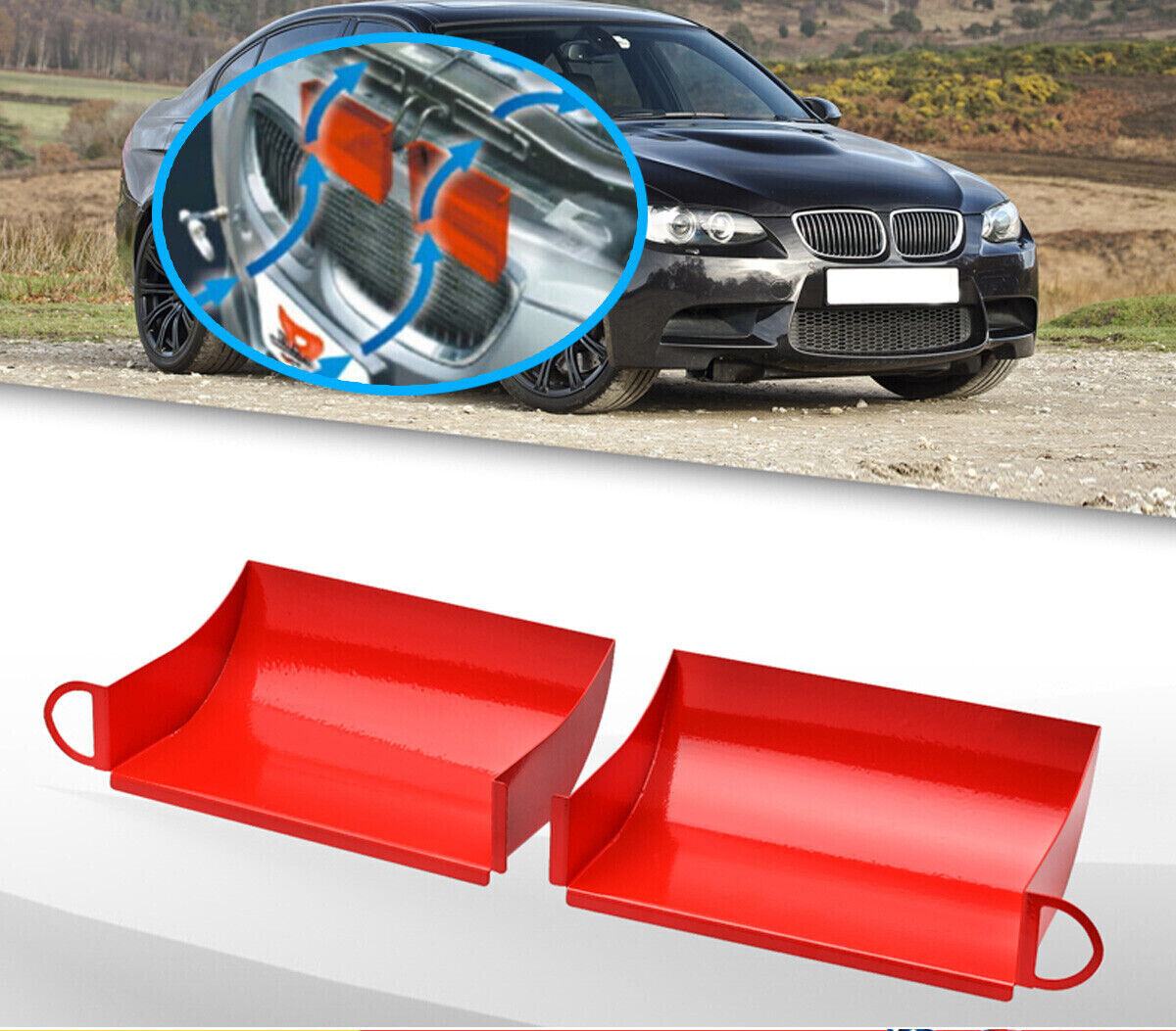 INTAKE SCOOP for BMW For RAM AIR RED E90 E91 E92 E93 325i 335i 330i 330D 335D M3