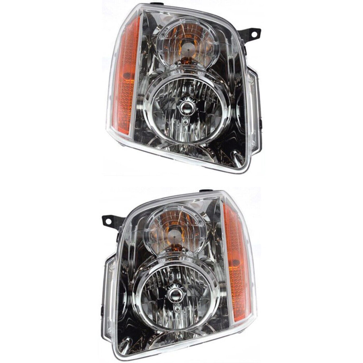 Headlight Assembly Set For 2007-2014 GMC Yukon XL 1500 Left and Right With Bulb