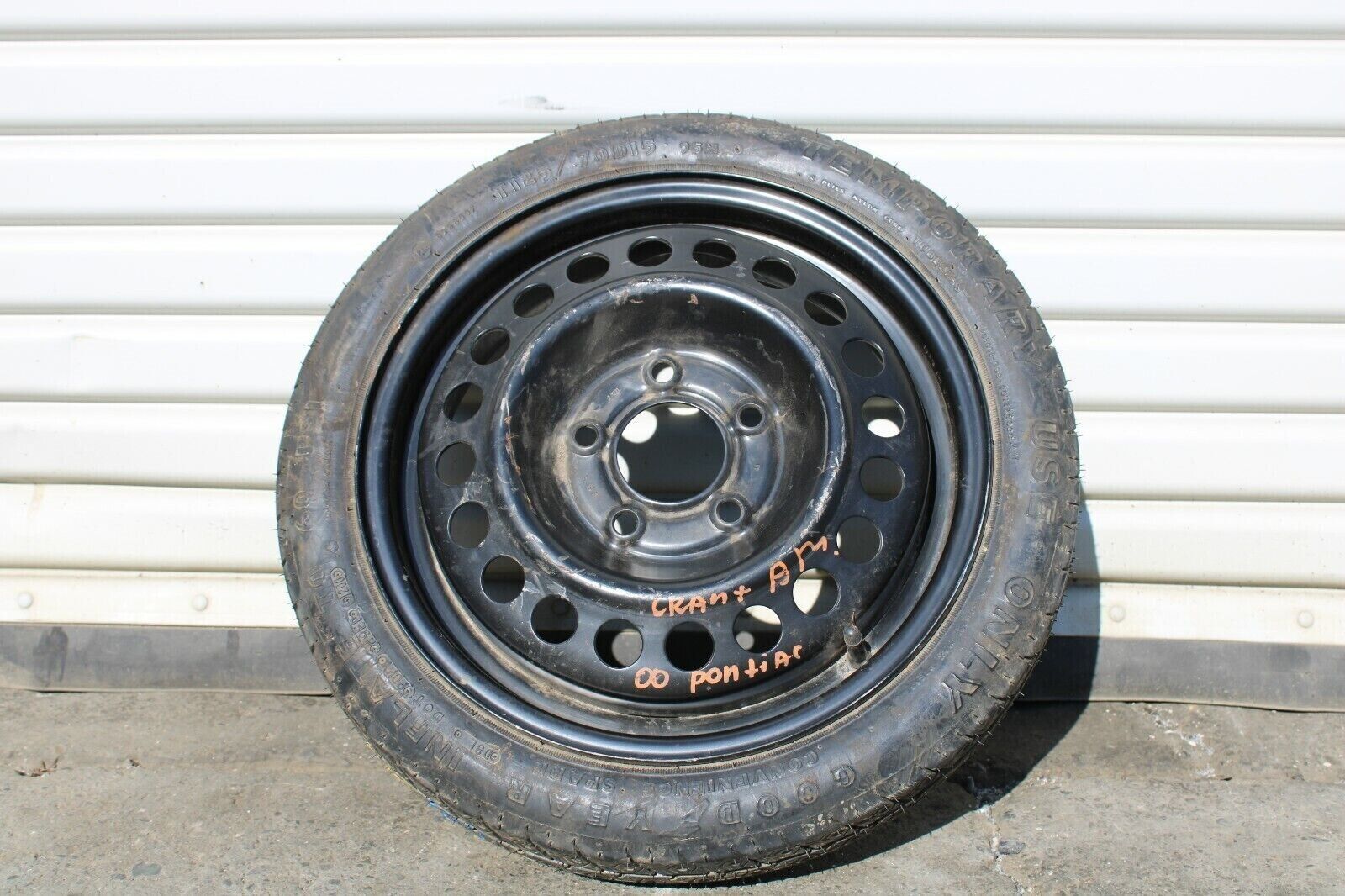 1999 00 01 02 003 05 Pontiac Grand AM malibu Spare Tire Wheel Rim 125/70/15 nKEV