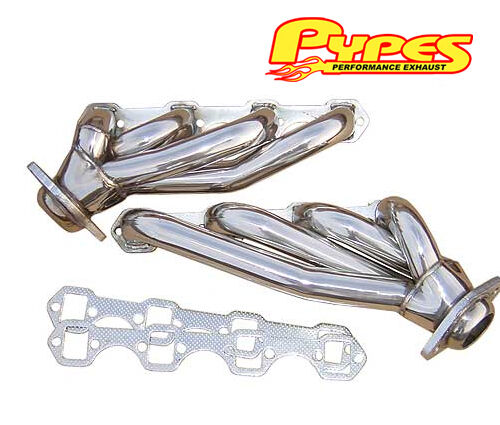 1986-93 Mustang 5.0 GT LX Cobra Polished Stainless Steel Short Headers + Gaskets