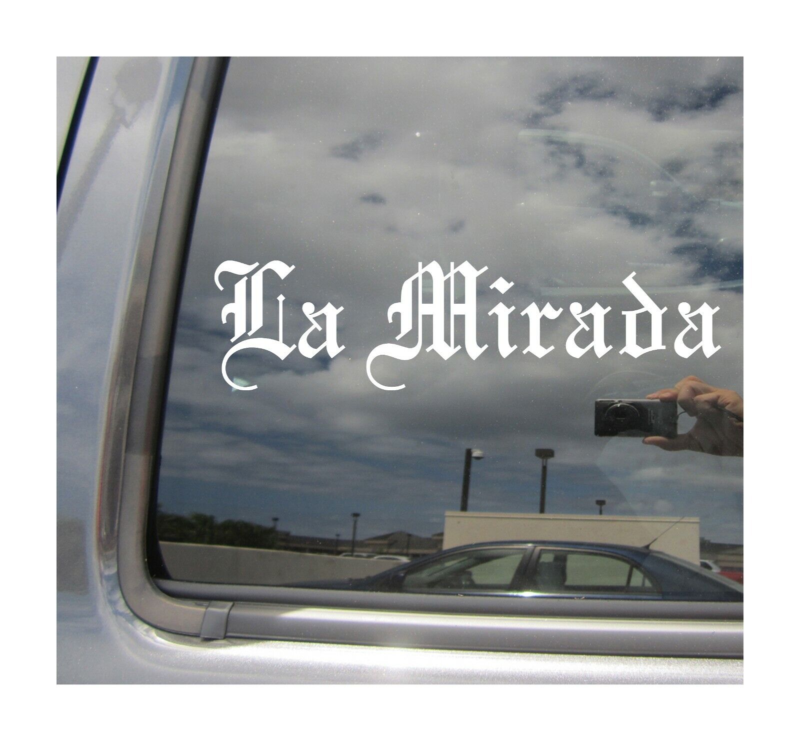 La Mirada - Old English California Car Vinyl Decal Window Sticker 18174