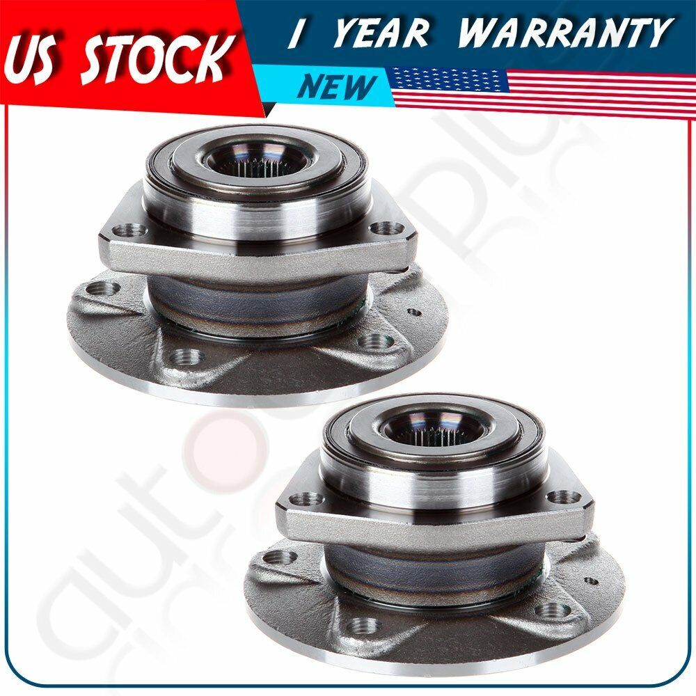 Pair Fits Volkswagen Rabbit 2006-2009 Audi A3 Front Wheel Bearings Hub Assembly