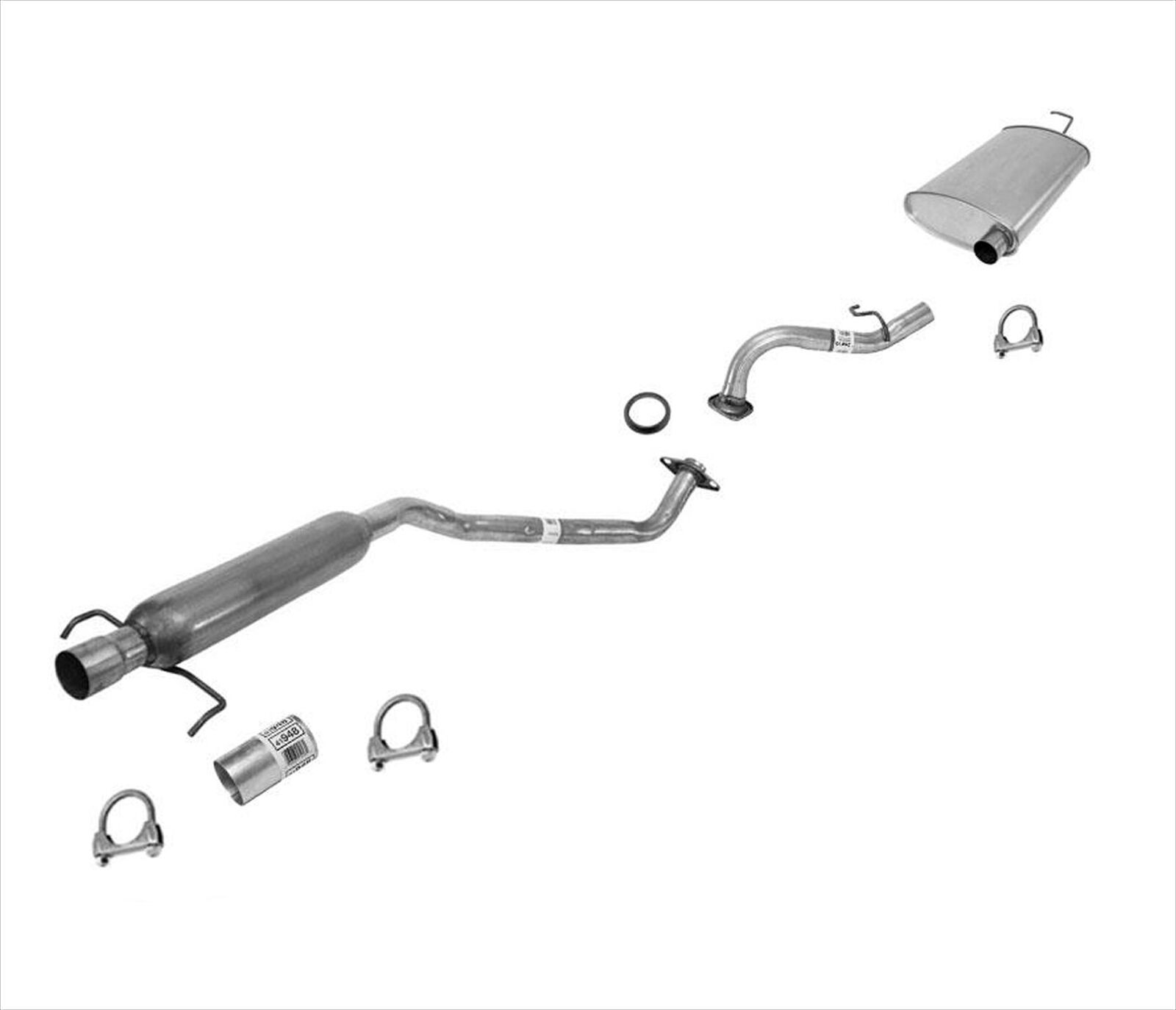 Extension Pipe Muffler Exhaust System for Toyota Corolla 2006 to 2008 1.8 Engine