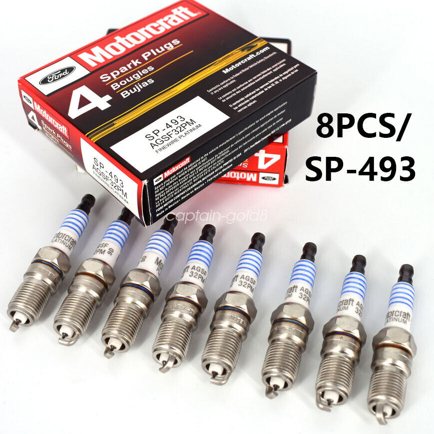 8pcs MOTORCRAFT SPARK PLUGS SP-493 Platinum AGSF32PM For Ford 4.6L 5.4L V8 SP493