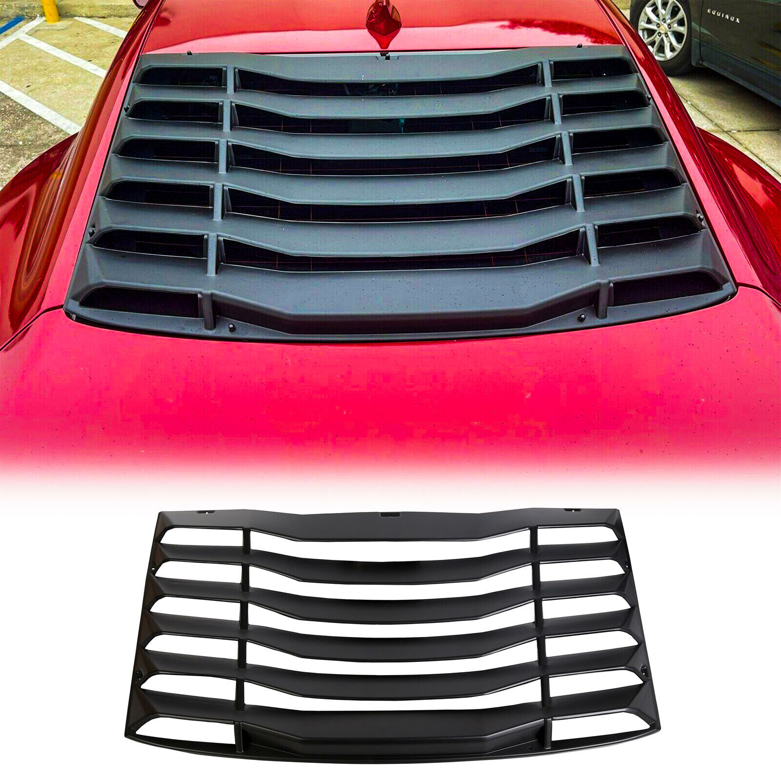 Fits Chevy Camaro 16-Up Rear Window Louvers Windshield Sun Shade Cover ABS