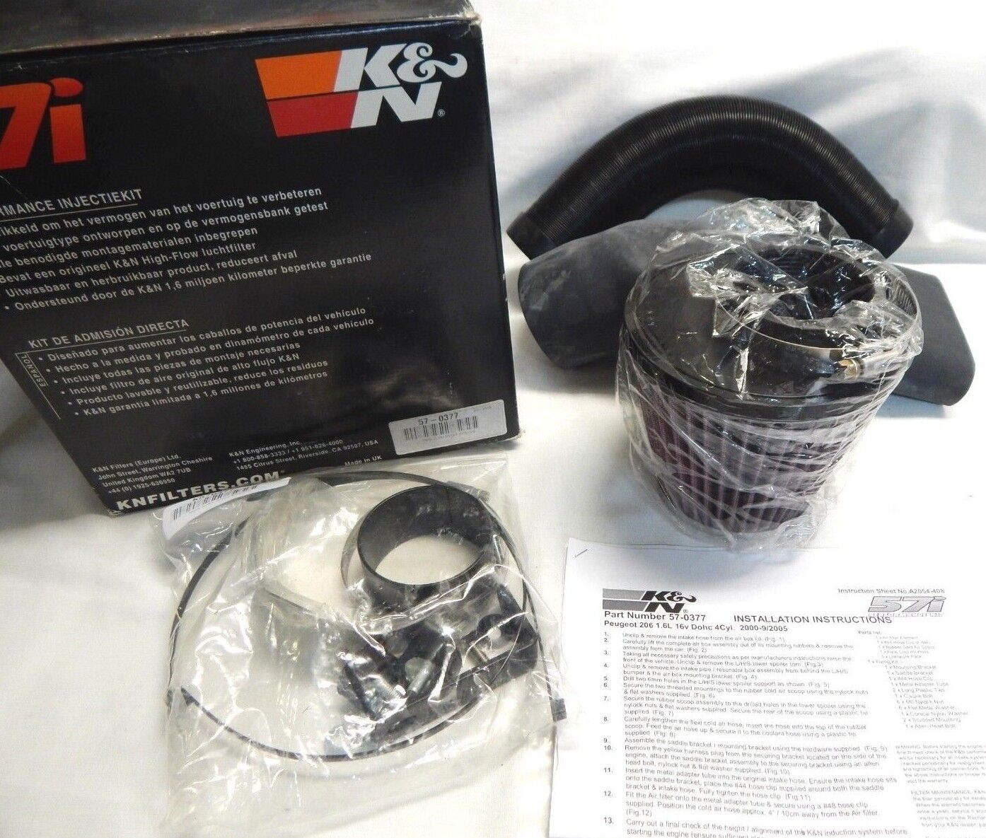 K&N 57-0377 Cold Air Intake Filter Kit 