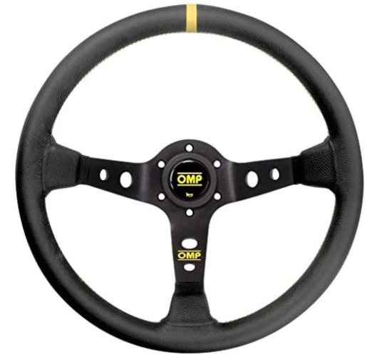OMP Racing Corsica Steering Wheel In Leather - Black OD0-1956-071