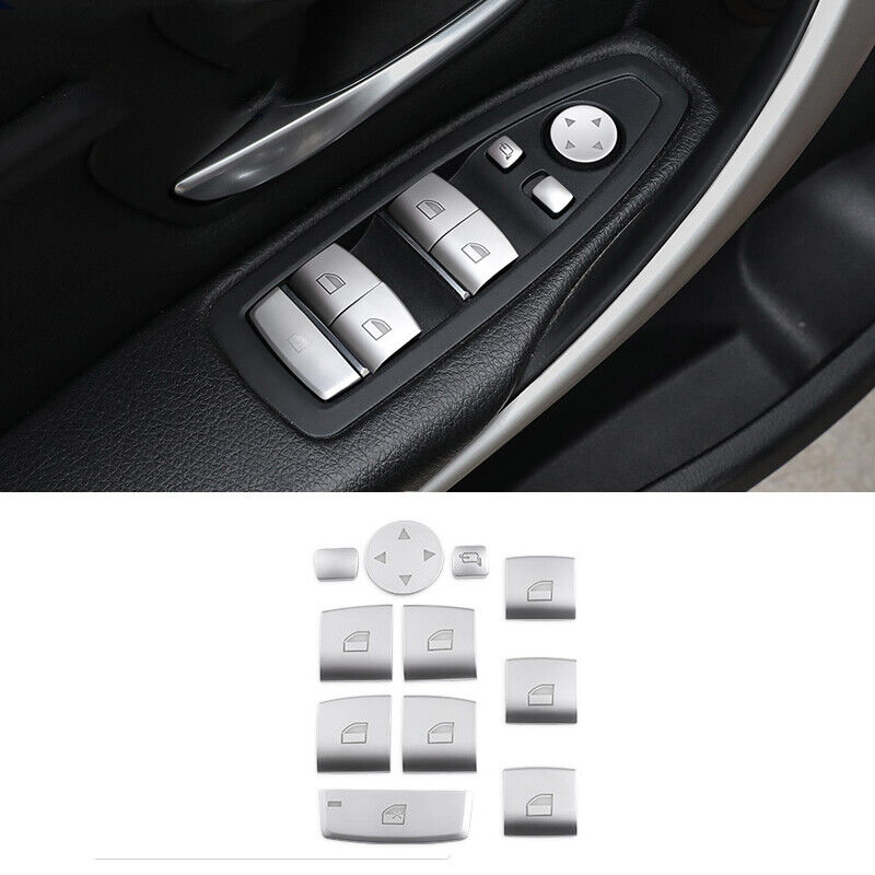 For BMW 1 3 5 GT Series X3 X4 X5 X6 11PCS Window lift button sequin Cover Trim