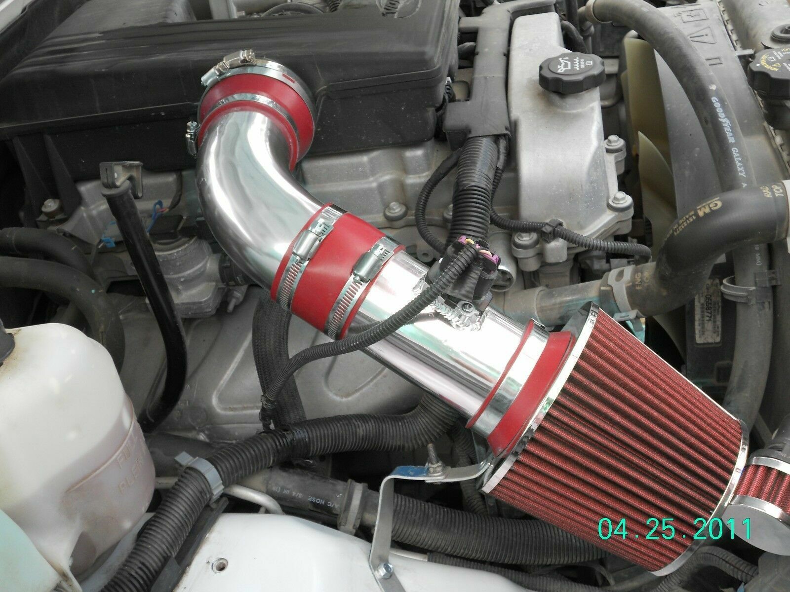 Short Ram Air Intake Kit + RED Filter for 07-09 Hummer H3 / 09 Hummer H3T 3.7L