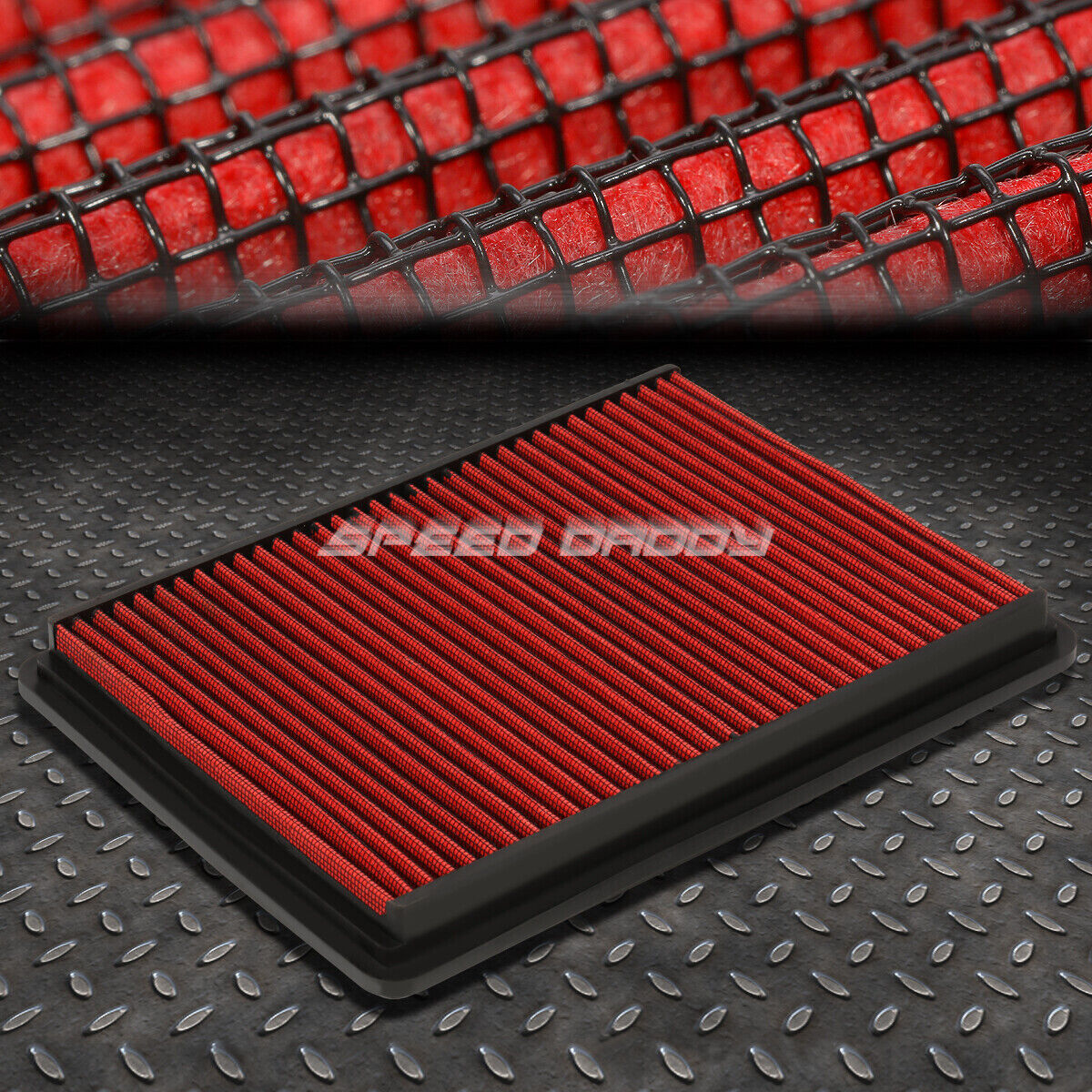 FOR 06-10 JEEP WK/XK/KJ RED REUSABLE&WASHABLE HIGH FLOW DROP IN AIR FILTER