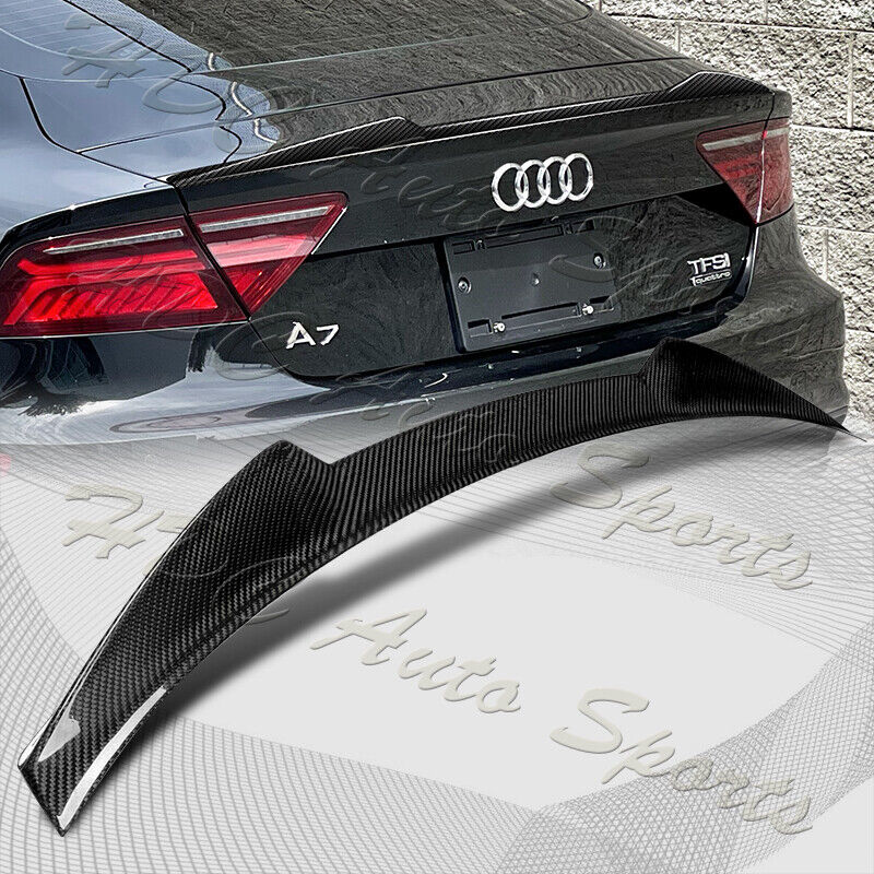 For 2012-2018 Audi A7 S7 RS7 V-Style Carbon Fiber Rear Trunk Lid Spoiler Wing