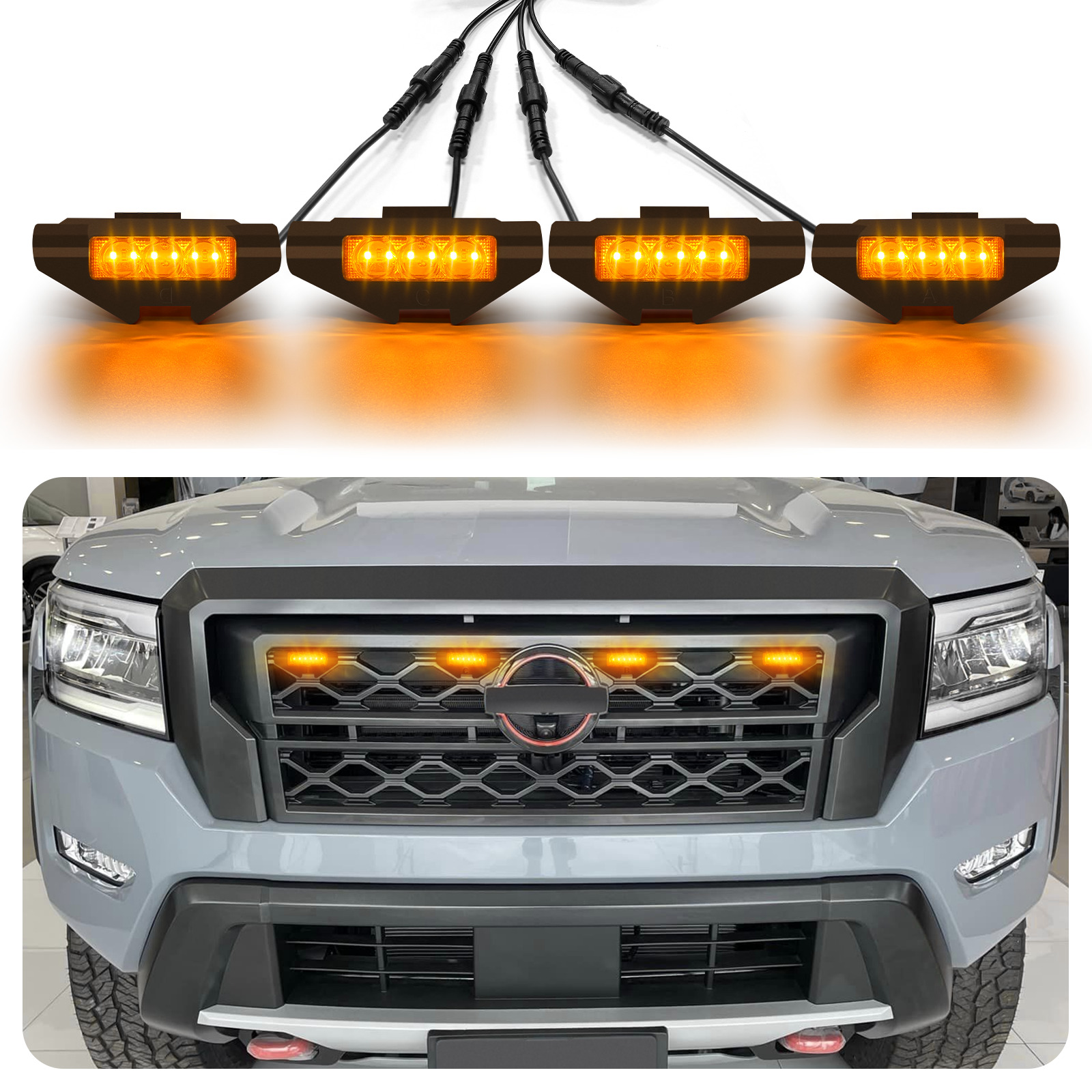 LED Grille Light for 2022 2023 2024 Frontier Accessories PRO4X S SV PRO X Lights