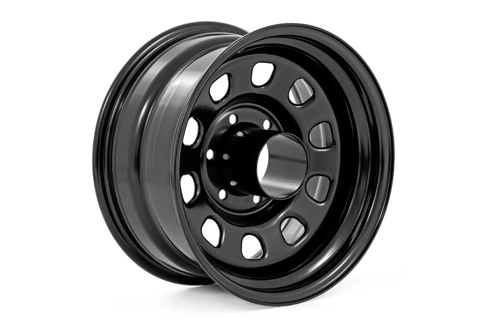Rough Country Steel Wheel Black 15x8 5x5 3.30 Bore -19 RC51-5873