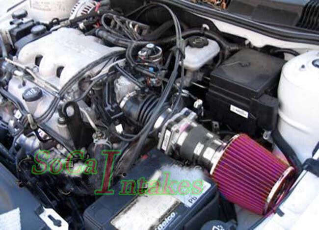 Black Red Air Intake Kit For 1999-05 Pontiac Grand AM 3.4L V6 GT  GT1 SE1 SE2