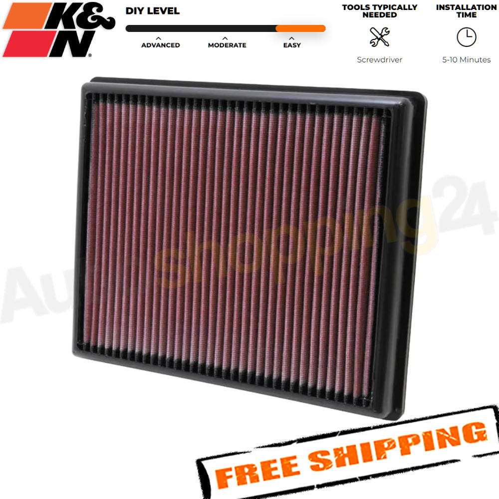 K&N 33-2997 Replacement Panel Air Filter for 2013-2016 BMW 335i/435i