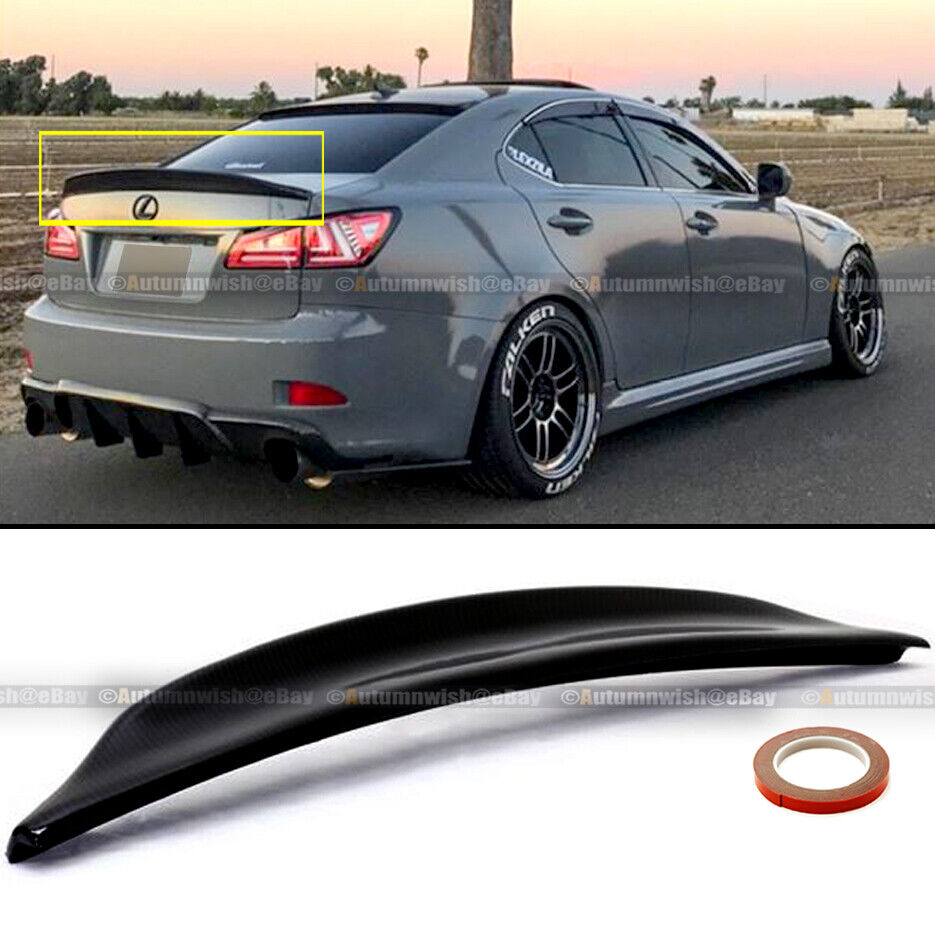 Fit 06-12 IS250 IS350 Duckbill Highkick Painted Glossy Black Trunk Wing Spoiler