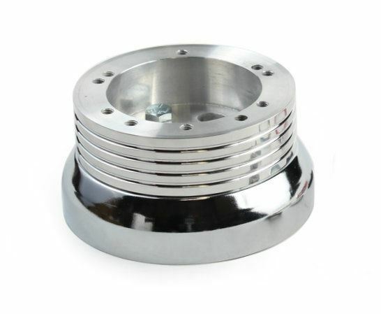 5 & 6 Hole Steering Wheel Polished Hub Adapter Flaming River, Ididit, GM, Chevy