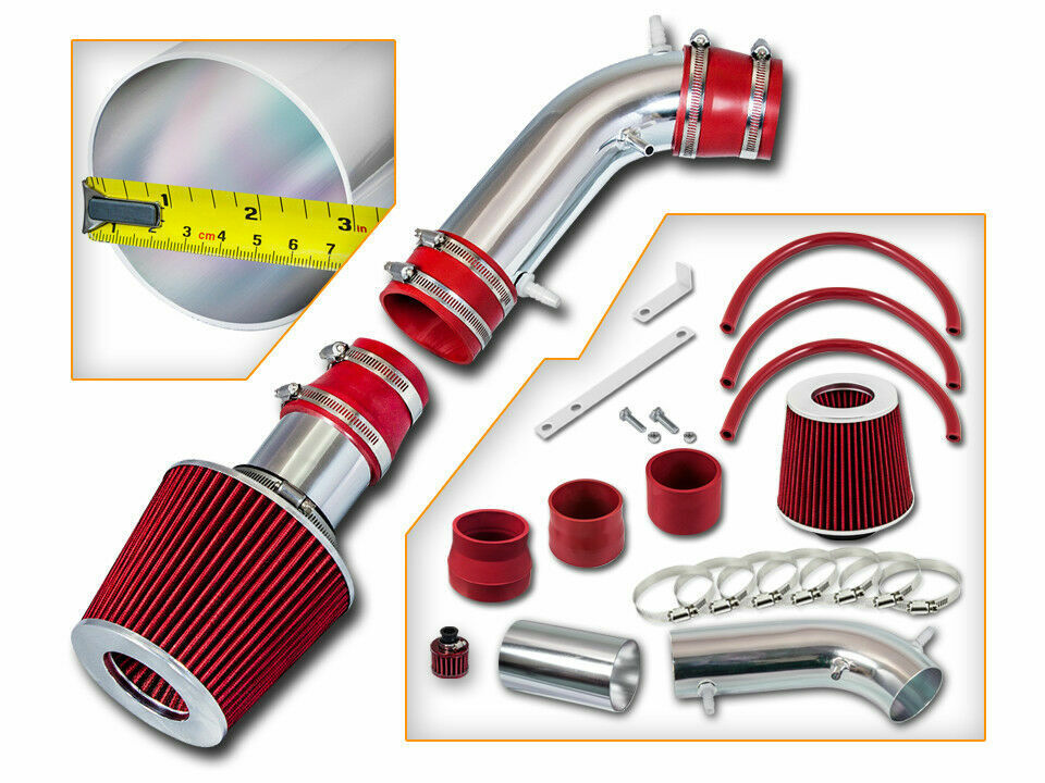 Short Ram Air Intake Kit + RED Filter for 95-98 Tacoma T100 / 96-98 4Runner 3.4L