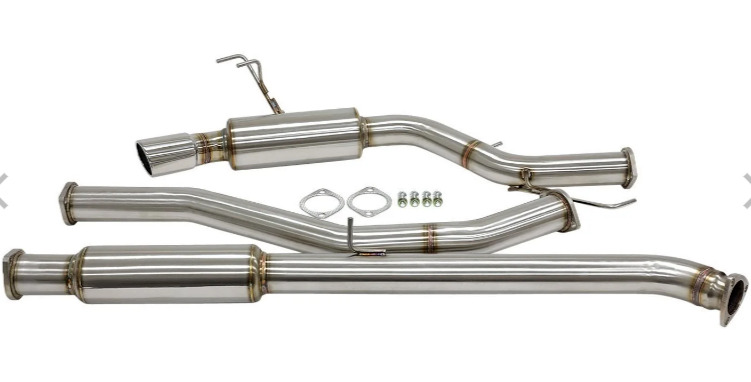 Blox CatBack Exhaust System Fully Polished | Fits 03 + Honda Civic SI EP3