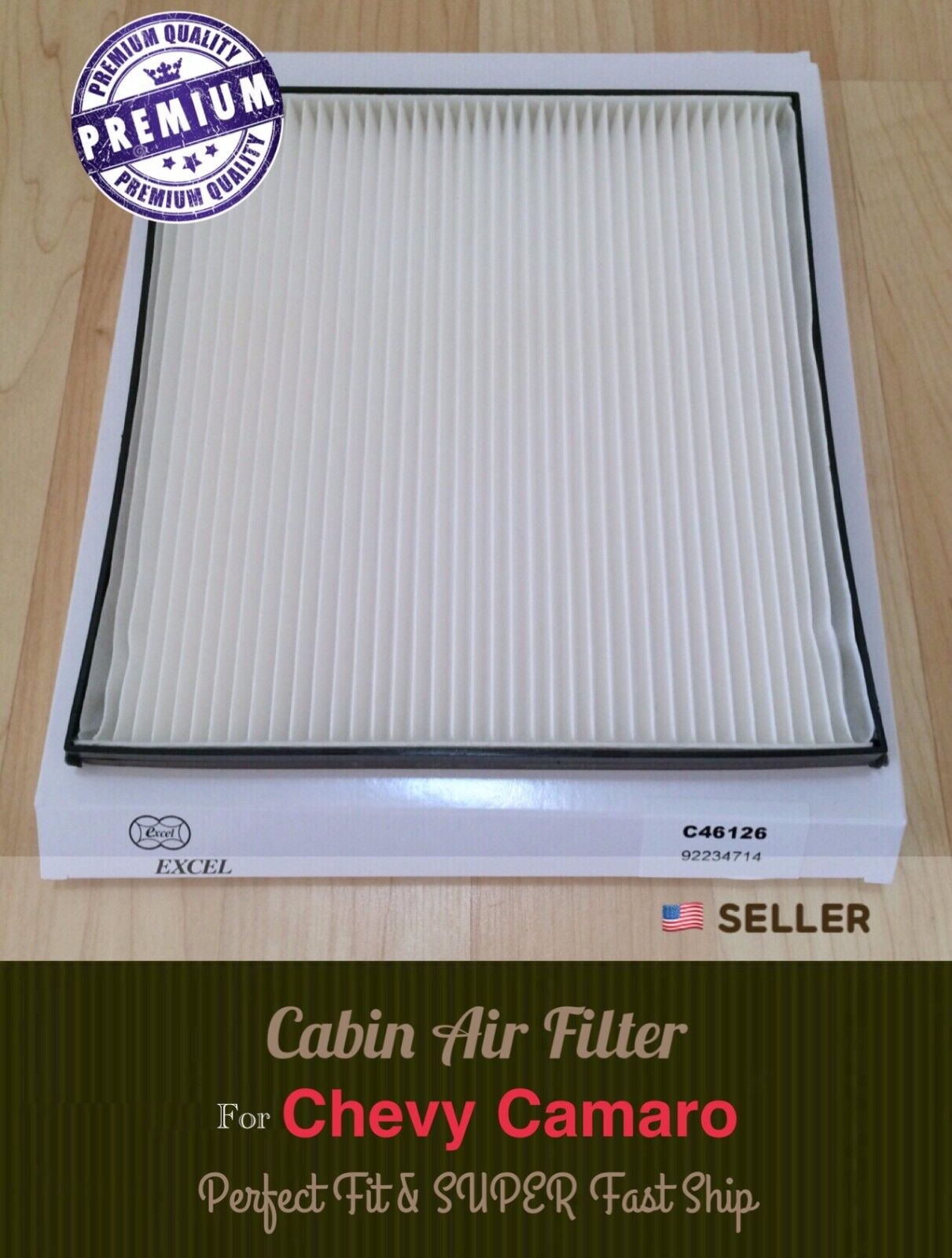 C46126 AC CABIN AIR FILTER for CHEVY CAMARO 2010-2015 Fast ship US Seller