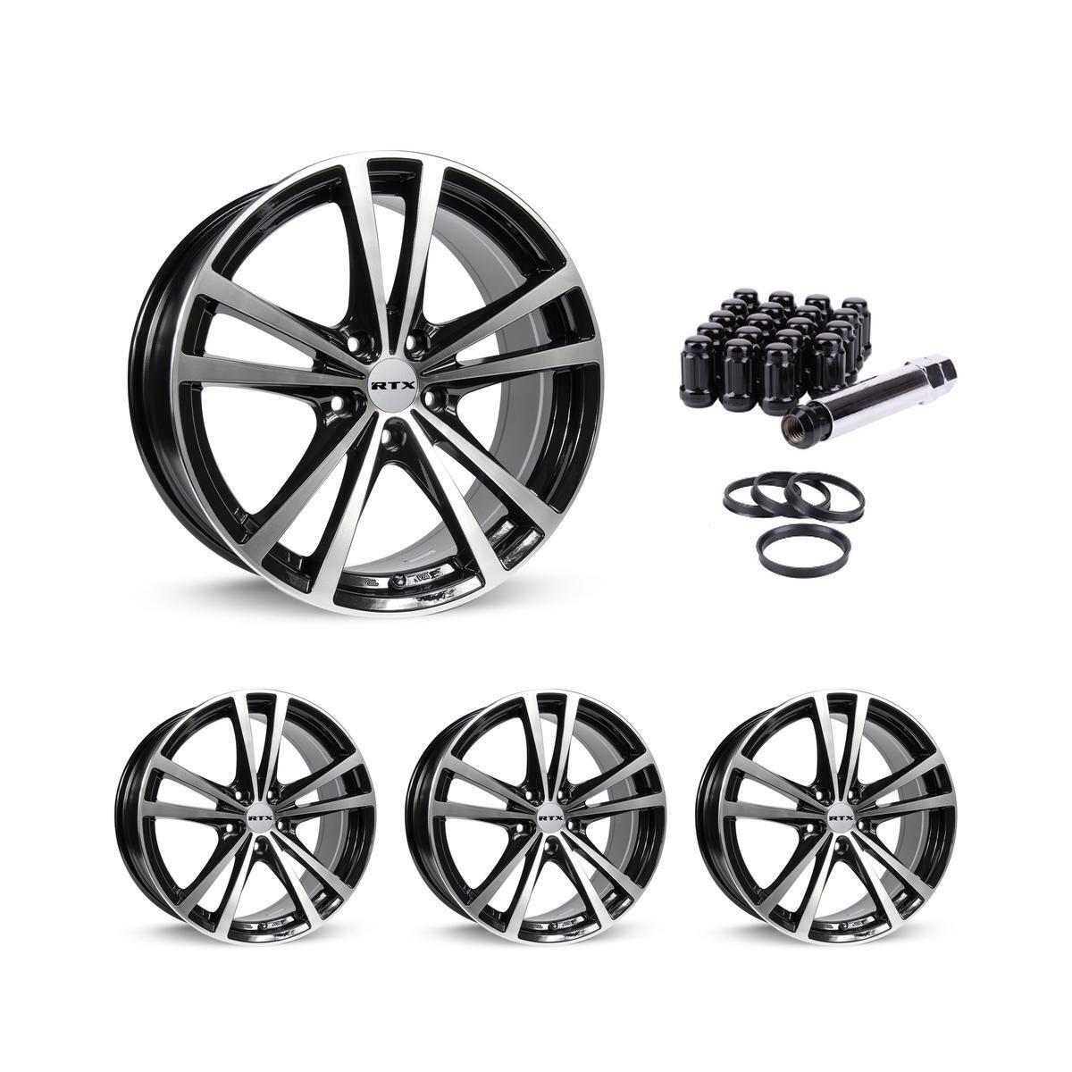 Wheel Rims Set with Black Lug Nuts Kit for 90-03 Mazda Protege P815849 15 inch