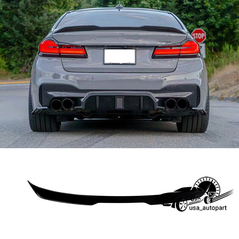 For 17-2023 BMW 5 Series G30 530i 540i Rear Trunk Spoiler Gloss Black Pro Style