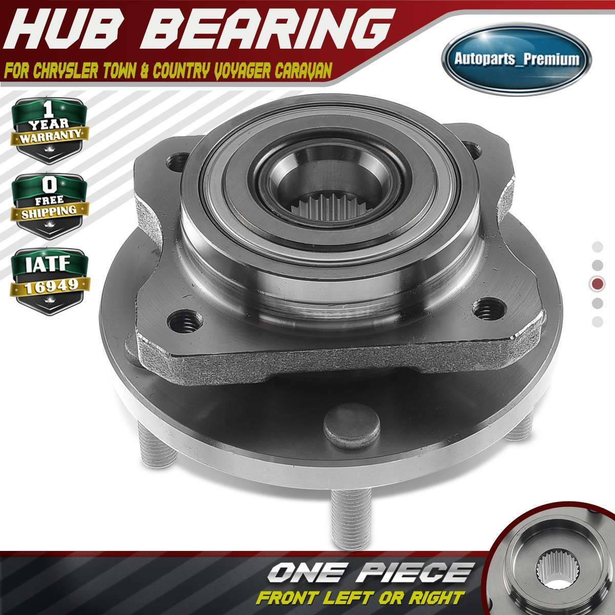 Front Wheel Hub & Bearing Assembly for Chrysler Town & Country Voyager Caravan