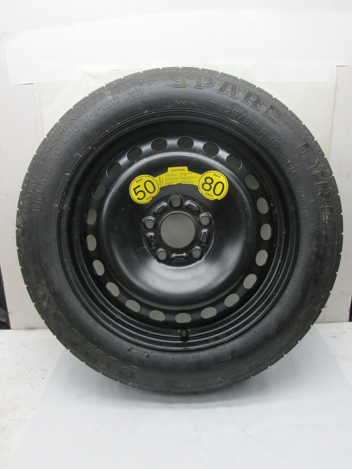 Spare Tire 16’’ Fits: 2005-2010 Volvo S40 V50 Compact Donut