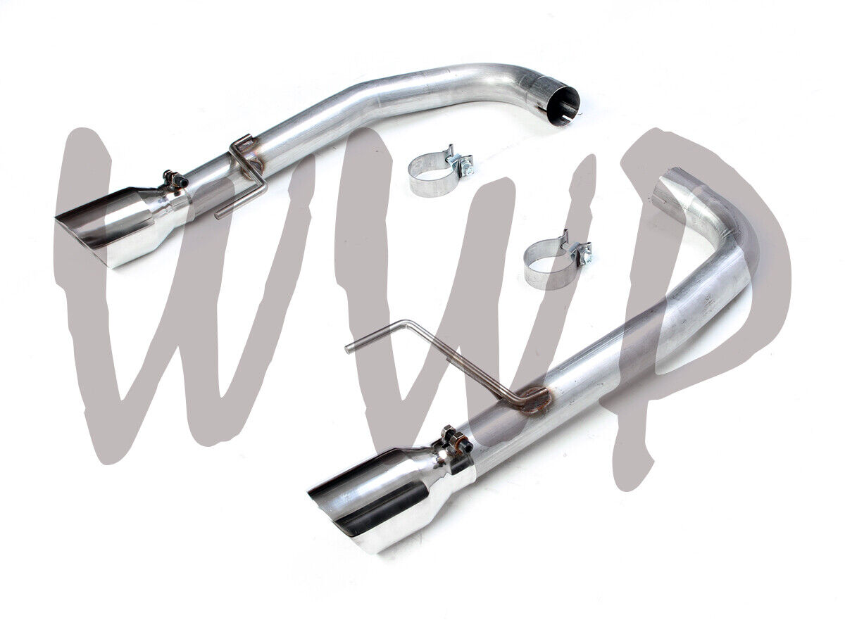 Stainless Steel Dual Axle-Back Exhaust Kit No Muffler 15-17 Ford Mustang GT 5.0L