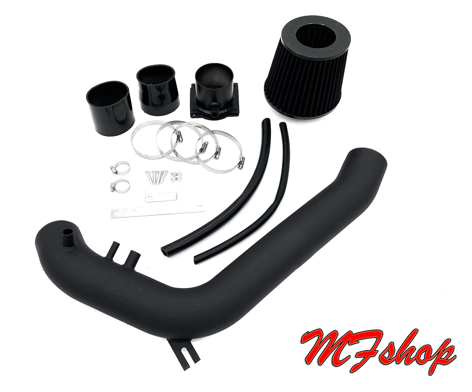 Coated Black For 1991-1994 Nissan 240SX S13 Silvia 2.4L L4 Air Intake System Kit
