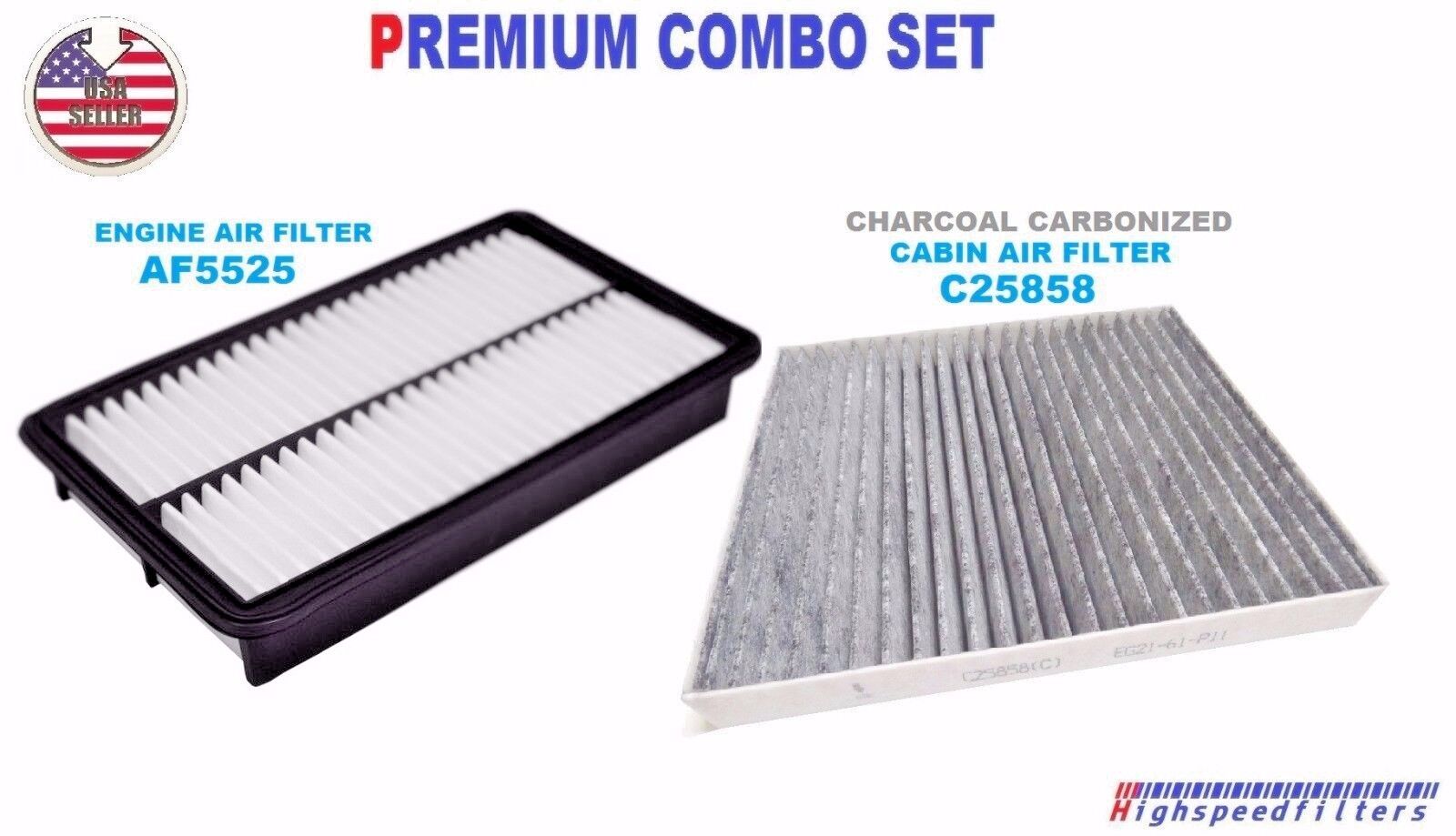 COMBO SET Air Filter  CHARCOAL Cabin Air Filter For CX-7 Mazda6 Mazdaspeed turbo