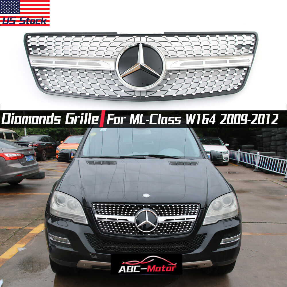 For Benz ML-Class W164 2009-2011 ML350 ML450 ML550 ML500 Dia-monds Grille W/Star
