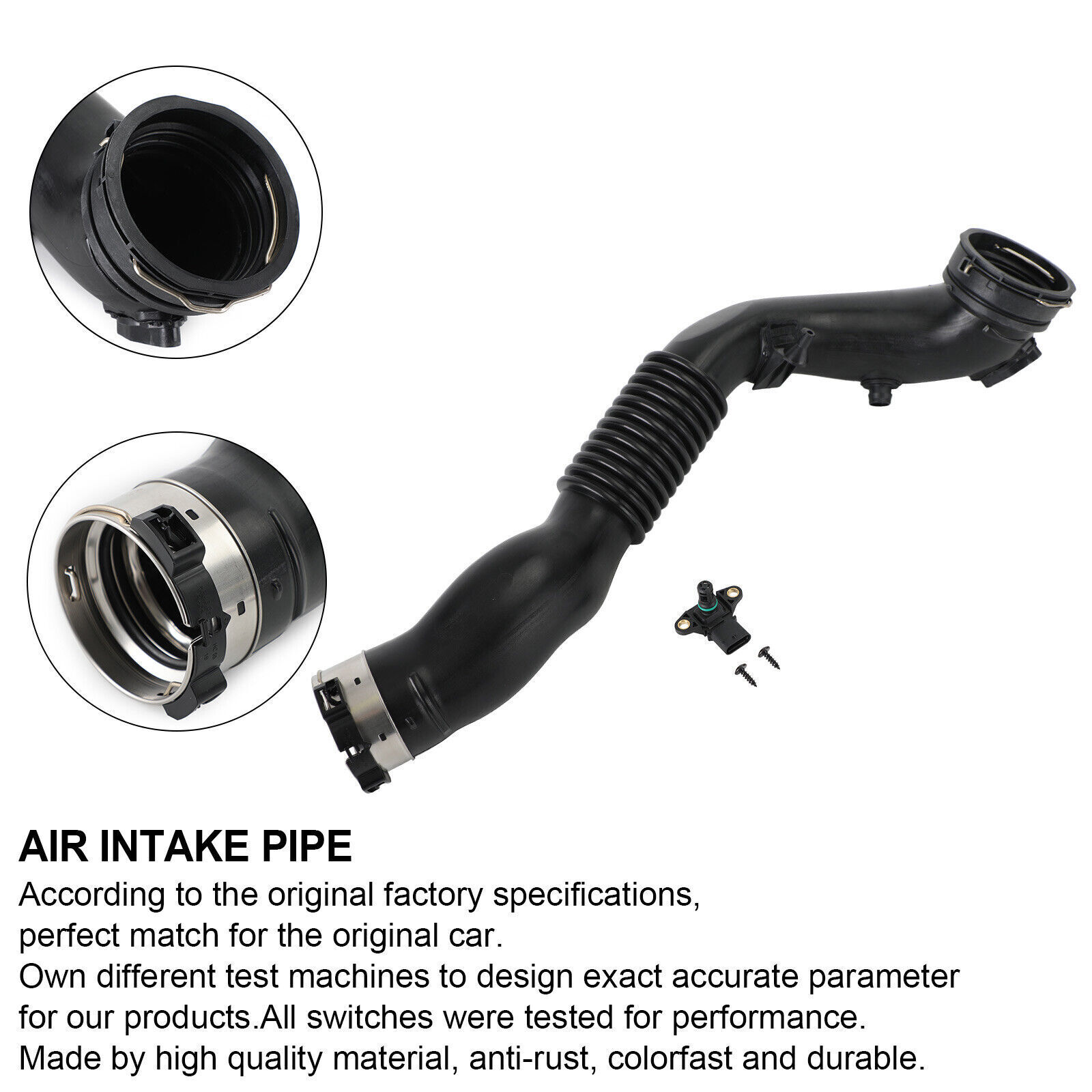 Air Intake Hose Intercooler w/Sensor For BMW 335i 435i xDrive X4 X3 13717604033